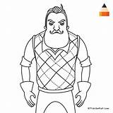Hello Neighbor Neighbour Draw Coloring Pages Game Kids Color Drawings House Print Creepy Letsdrawkids Search Template Sketch Choose Board Popular sketch template