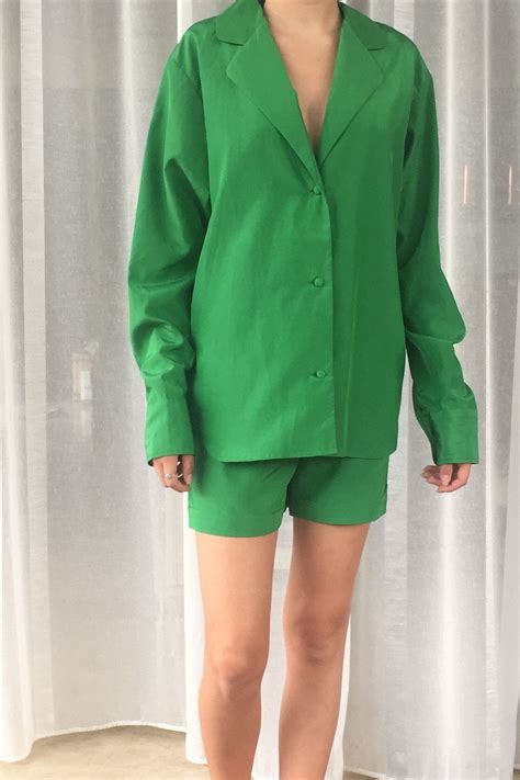 emerald green silkcotton pyjama set cotton pajama sets green silk
