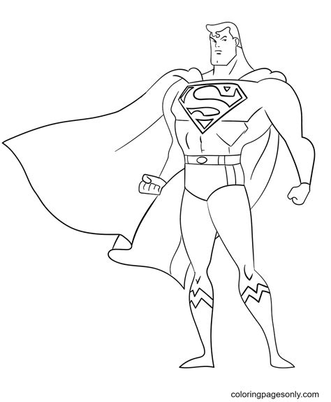 superman coloring page  printable coloring pages