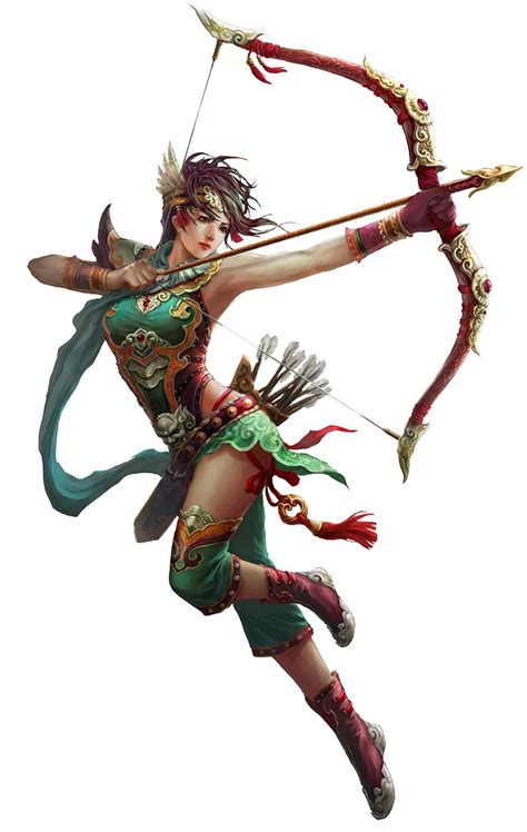 Female Archer From Conquer Online Character Art Concept