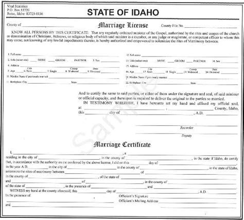 Idaho Updates Marriage Licenses The Spokesman Review