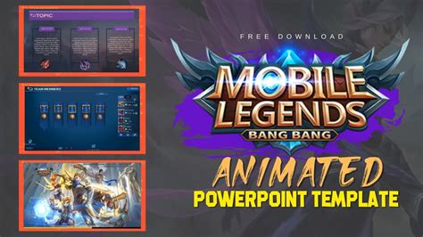 mobile legends inspired powerpoint template animated  template
