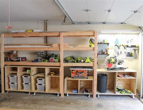 garage shelving ideas   tidy  functional workspace diy