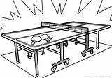 Mesa Pong Ping Tenis Coloring Tischtennis Sketch Drucken sketch template