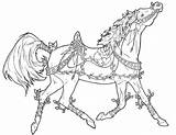 Coloring Horse Pages Carousel Horses Flowers Christmas Arabian Deviantart Vines Drawings Printable Adult Color Print Adults Colouring Wagon Flowery Beautiful sketch template