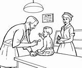 Coloring Pages Doctors Hospitals Kids Doctor Jobs sketch template