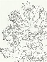 Goku Kamehameha Template Coloring Pages sketch template