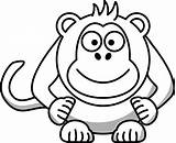 Inkscape Clipart Cliparts Clip Cartoon Library Monkey sketch template