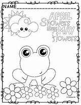 Spring April Coloring Showers Pages Flowers May Bring Prek Subject Brisky Girls sketch template