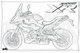 Bmw Colouring Motorcycle Etsy Coloring S1000xr Illustration Adult sketch template