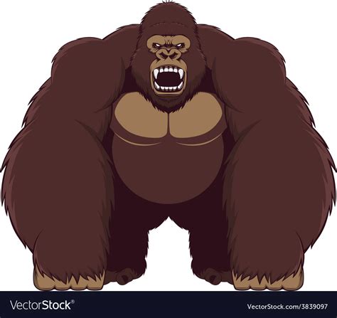 angry gorilla royalty  vector image vectorstock