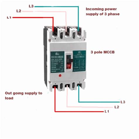 pole circuit breaker wiring diagram mcb connection voltage lab
