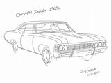 Impala 1967 Chevrolet Chevy Coloring Pages Sketch Deviantart Template sketch template