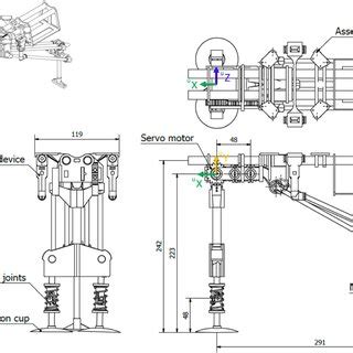 cad drawing   robotic landing gear  servo motor controls   scientific