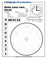 Clock Make Printable Time Coloring Template Activities Projectsforpreschoolers Preschoolers Kindergarten Teaching Preschool Math Create Montessori Pages Size Writing sketch template