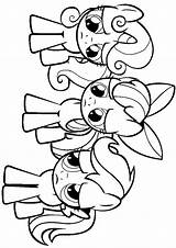 Kolorowanka Pony Little Coloring Apple Bloom Pages Drawing Getdrawings sketch template