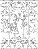 Nutcracker Coloring Pages Christmas Dover Dance Publications Sheets Doverpublications Mandala Ch Designs sketch template