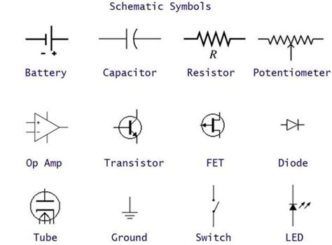 list  schematic symbols        interested rcoolguides