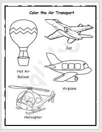 air transport coloring worksheet englishbix