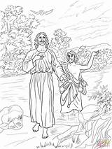 Jesus Coloring John Baptist Baptized Pages Dot Drawing Printable sketch template