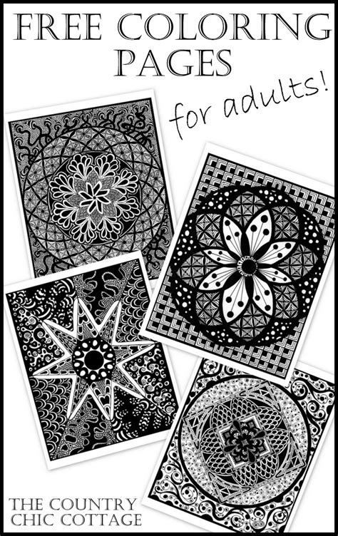 coloring pages  adults  country chic cottage