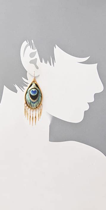 Alexis Bittar Alexandria Peacock Fringe Earrings Shopbop