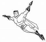 Drawing Superhero Drawings Flying Cool Superheroes Template Sketch Coloring Superheros sketch template