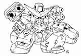 Sd Lineart Gundam Virtue Version Mecha Reverence Iv Deviantart sketch template
