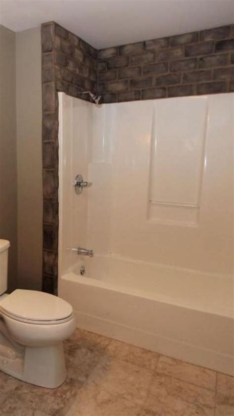 Tile Around Fiberglass Tub Surround Small Bathroom Remodel Small