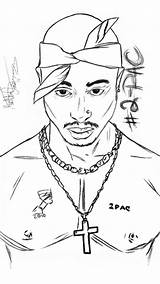 Tupac Shakur Pac Rapper Rappers Enrique sketch template