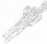 Laser Cannon Coloring Pages Minigun Deviantart Template Sketch sketch template