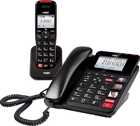bolcom fysic fx  combinatie van vaste telefoon en draadloze telefoon met grote toetsen