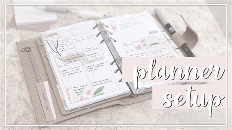 personal planner setup youtube