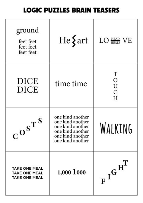 brain teaser puzzles printable printable world holiday