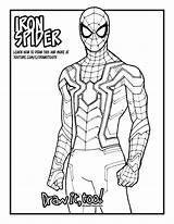 Spider Iron Draw Drawing Coloring Infinity Avengers War Too Tutorial sketch template