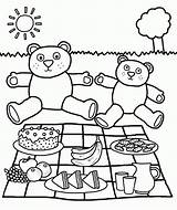 Coloring Pages Picnic Kids Color Family Fun Print Develop Recognition Creativity Ages Skills Focus Motor Way sketch template