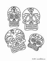 Muertos Calaveras Skulls Mort Decorated Calavera Dibujar Tete Printable Mexicains Masques Mexicanas Dei Hellokids Colorare Bordar Disegni Tête Morti Meilleures sketch template