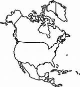 America North Printable Map Coloring Geography Maps Blank sketch template