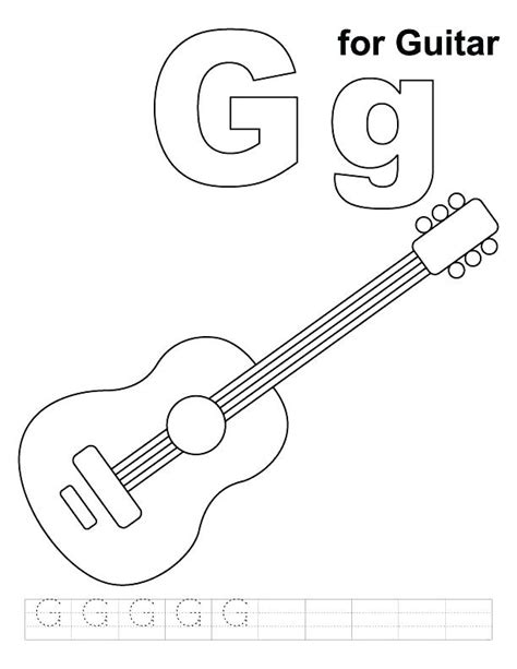 guitar printable coloring pages  getdrawings