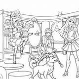 Barbie School Charm Coloring Princess Pages sketch template
