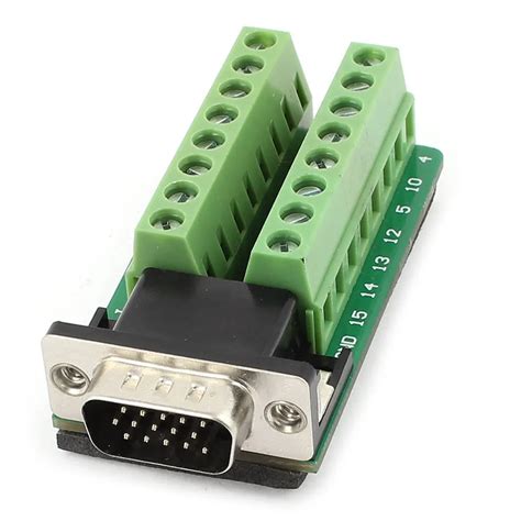 db vga male row pin plug  terminal pcb board connectors  connectors  lights
