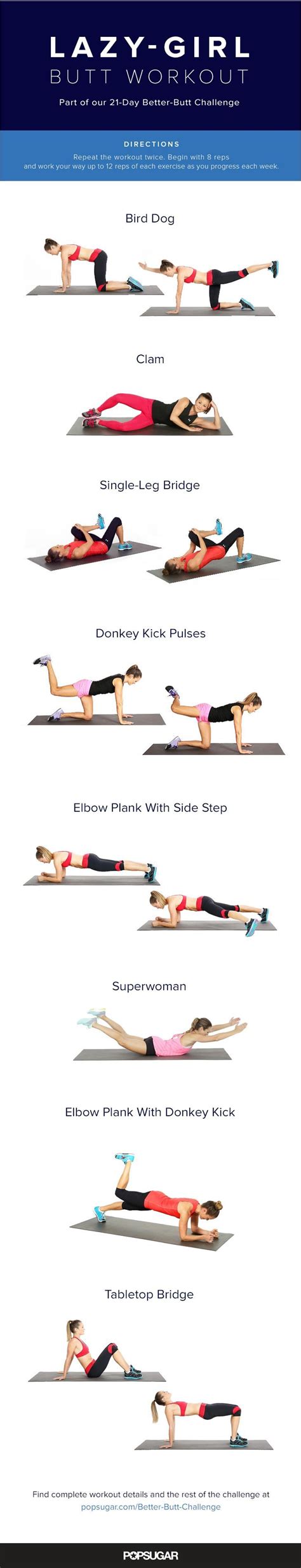 better butt challenge a lazy girl workout you ll love glute exercises health and to lose weight