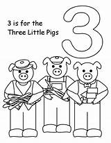 Pigs Little Three Coloring Printable Pages Preschool Worksheets Number Template Colouring Pig Sheets Activity Print Ducks Papers Coloringbay Activityshelter Via sketch template