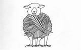 Knitting Sheep Yarn Drawing Wool Cartoon Lamb Tattoo Dodington Ball Humor Yahoo Search Choose Board Wordpress Knit sketch template