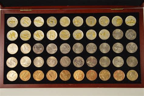historic coin collection gold  silver highlighted  statehood