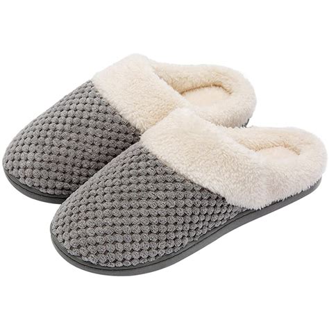 ultraideas womens comfort coral fleece memory foam slippers fuzzy