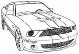 Coloring Mustang sketch template