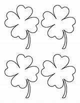 Clover Leaf Four Coloring Printable Template Print Pdf sketch template