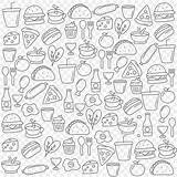 Doodle Drawn Foods Hand Elements Vector Food Background Style Vectors Transparent Clipart Copyright sketch template