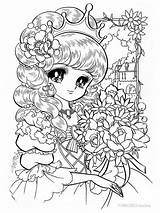Nurie Coloring Pages Kawaii Adult Bouquet Princess Bestofcoloring 출처 sketch template